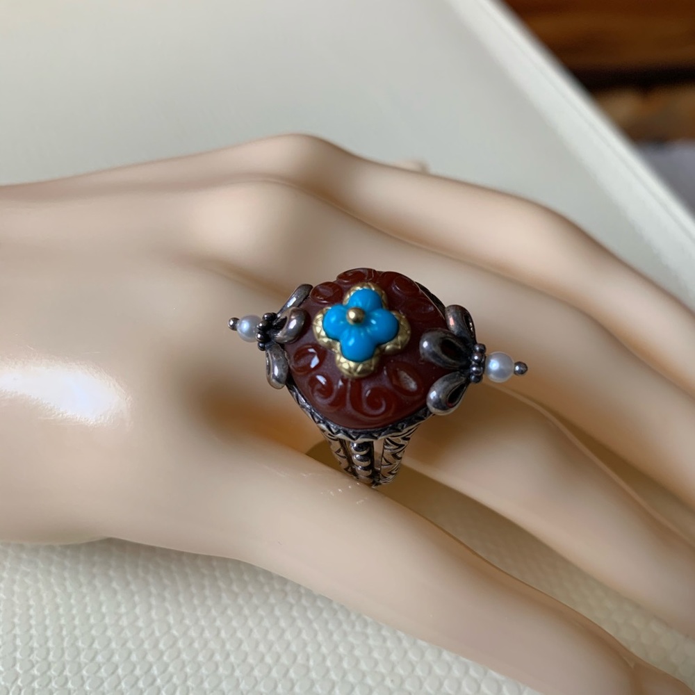 925 18K Barbara Bixby Carnelian Ring